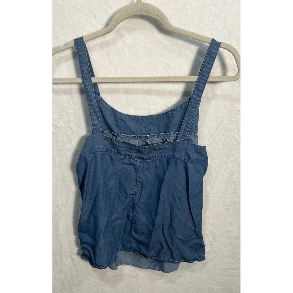 Gap Denim Women's‎ Tank Top Shirt Sleeveless Babydoll Loose Fit Medium Med M - Picture 4 of 6